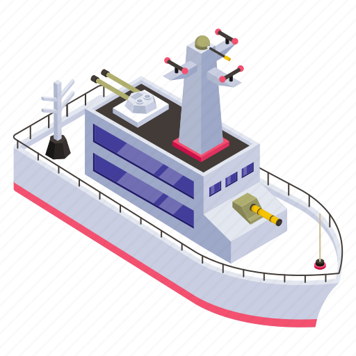 Warship, battleship, military ship, military boat, cruiser icon - Download on Iconfinder