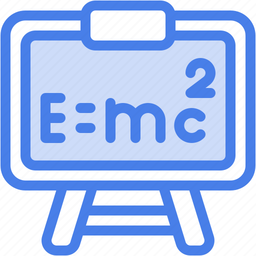 Relativity, physics, formula, blackboard, education, math icon - Download on Iconfinder