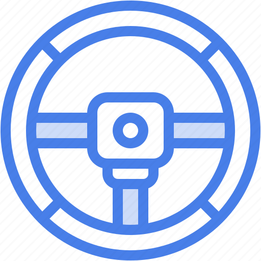 Steering, wheel, car, transportation, push, press icon - Download on Iconfinder