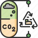 storage, capsulate, carbon, recycle, co2, capsule, carbondioxide