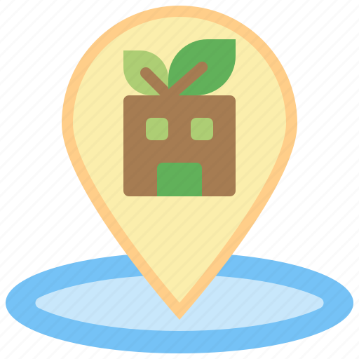 Position, sustainability, location, green, factory, home icon - Download on Iconfinder