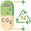 storage, capsulate, carbon, recycle, co2, capsule, carbondioxide 