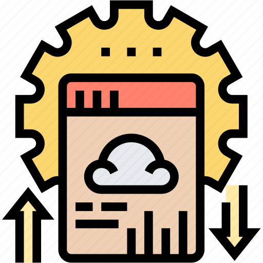 Cloud, analysis, database, uploading, setting icon - Download on Iconfinder