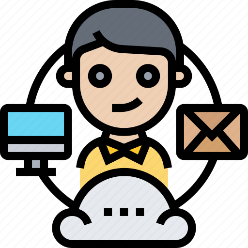 Cloud, networking, account, email, communication icon - Download on Iconfinder