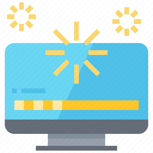 Computer, connection, internet, loading, processing icon - Download on Iconfinder