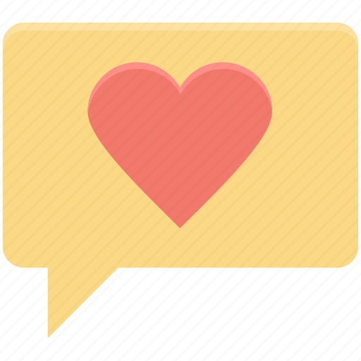 Heart, love chat, love message, romantic chatting, speech bubble icon - Download on Iconfinder