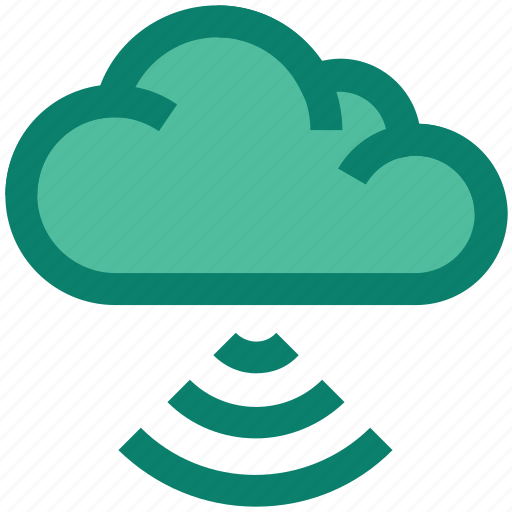 Cloud computing, connection, internet, signals, technology, waves, wifi cloud icon - Download on Iconfinder