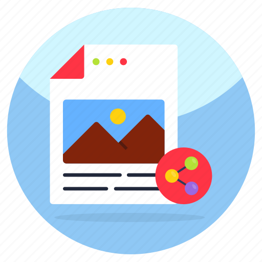 File share, data share, document share, content share, landscape share icon - Download on Iconfinder