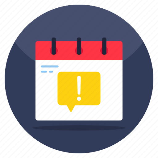 Calendar error, calendar alert, calendar warning, daybook, datebook icon - Download on Iconfinder