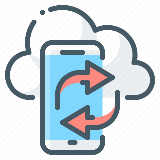 Cloud, mobile, syncing, mobile apps syncing, smartphone icon - Download on Iconfinder