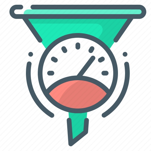 Filter, funnel, throughput, production speed, speedometer icon - Download on Iconfinder