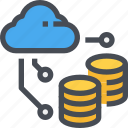 cloud, data, database, network, storage