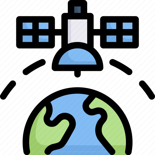 Network, communication, satellite orbit, earth, space, antenna, technology icon - Download on Iconfinder