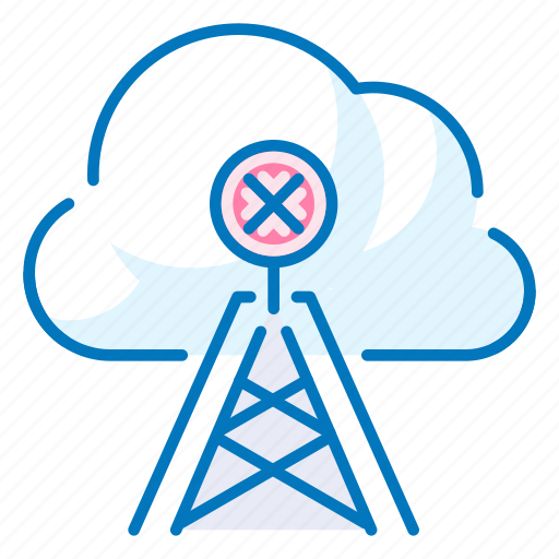 Antenna, cloud, communication, connection, no-connection icon - Download on Iconfinder