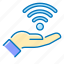 hand, network, wi-fi 