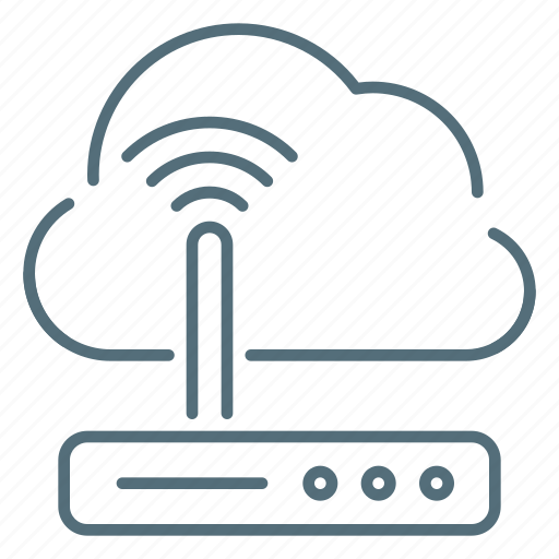 Cloud, internet, network, router icon - Download on Iconfinder