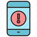 ban, caution, error, mobile, phone, warning