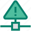connection, network, sign, technology, triangle, warning 