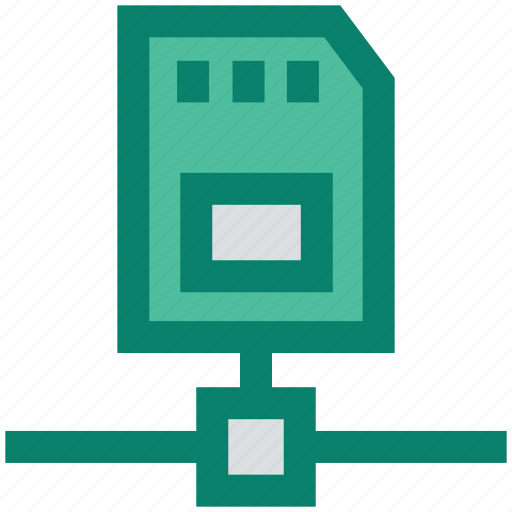 Connection, memory card, network, sd card, storage, technology icon - Download on Iconfinder