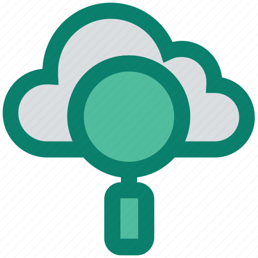 Cloud, cloud computing, cloud search, interface, magnifier, network, online search icon - Download on Iconfinder