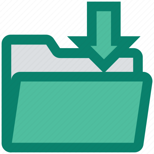 Arrow, document, down arrow, download, file, folder, network icon - Download on Iconfinder