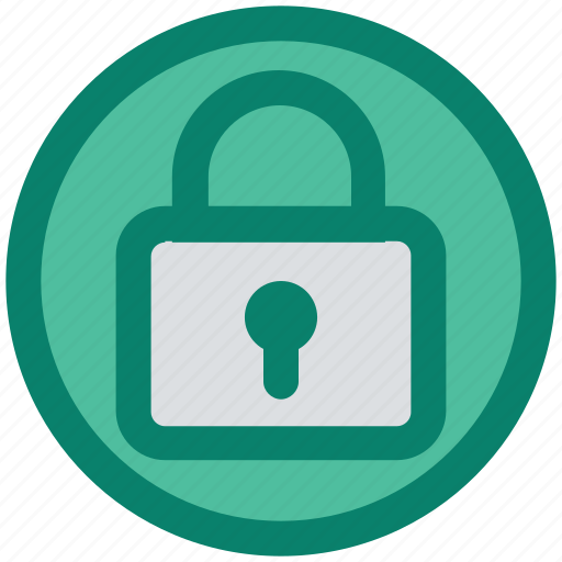 Circle, lock, locked, padlock, privacy, secure, security icon - Download on Iconfinder