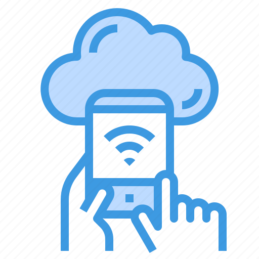 Cloud, hand, internet, network, smartphone icon - Download on Iconfinder