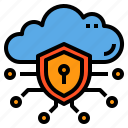 cloud, data, network, protection, security, shield