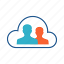 cloud, connection, data sharing, profile, users 