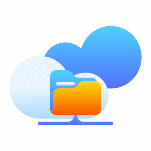 Folder, cloud, cloud folder, shared folder, cloud storage, storage, upload icon - Download on Iconfinder