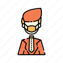 teacher, avatar, business, man, suit, user icon