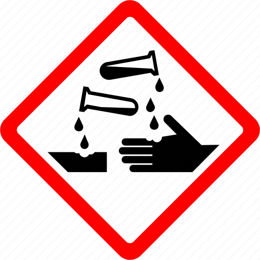 Chemical, corrosive, danger, hand, hazard, safety icon - Download on Iconfinder