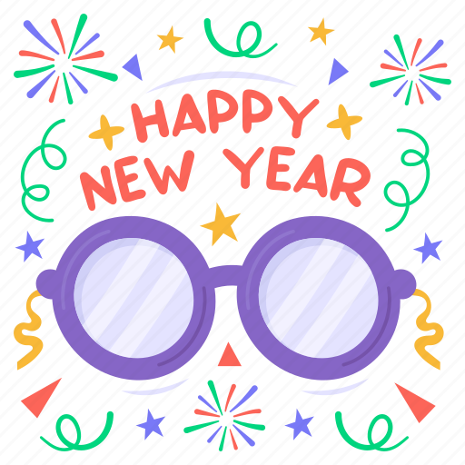 Goggles, specs, glasses, happy new year, new year, eyewear, spectacles icon - Download on Iconfinder