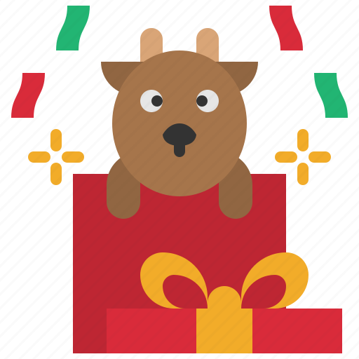 Gift, holiday, deer, new year icon - Download on Iconfinder