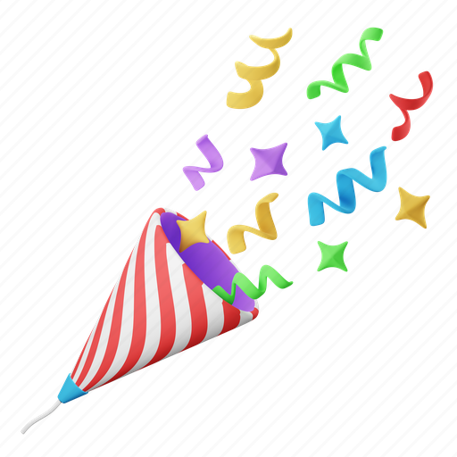 Confetti, paper, birthday, falling, celebration, gift, happy 3D illustration - Download on Iconfinder