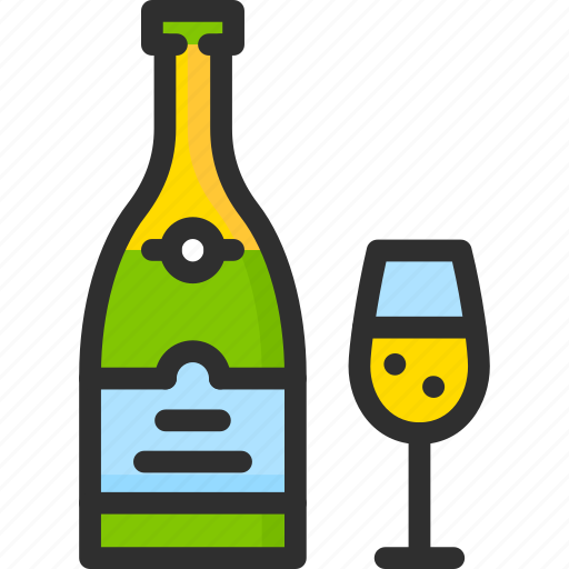 Bottle, champagne, christmas, glass, new, xmas, year icon - Download on Iconfinder