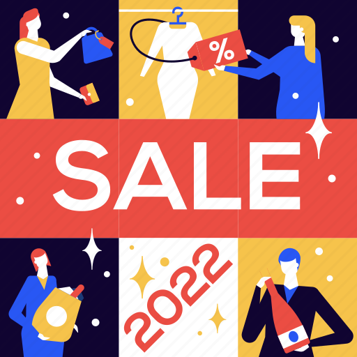 New, year, sale, christmas, gifts, champagne illustration - Download on Iconfinder