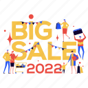 new, year, big, sale, shopping, people 