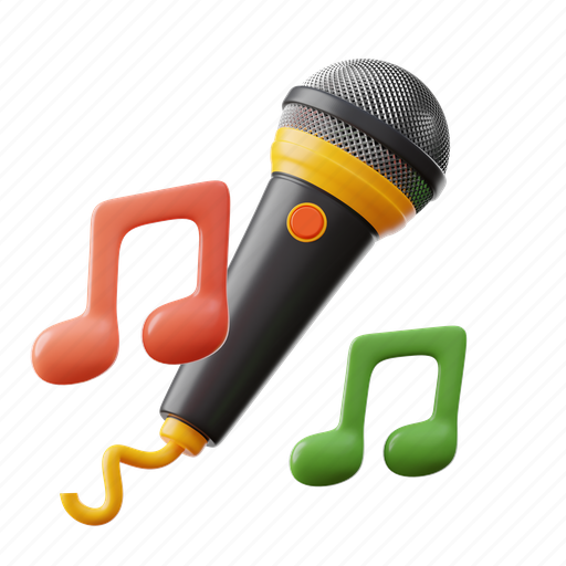 Karaoke, sing, music, singing 3D illustration - Download on Iconfinder