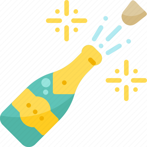 Alcohol, bottle, champagne, drink, new year, party, wine icon - Download on Iconfinder