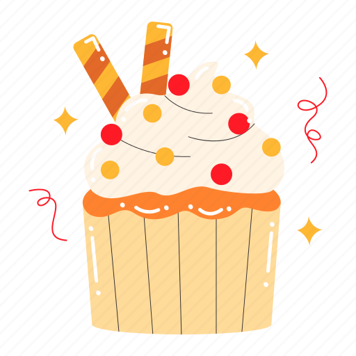 Muffin, cupcake, dessert, sweet, bakery, new year, new year eve icon - Download on Iconfinder
