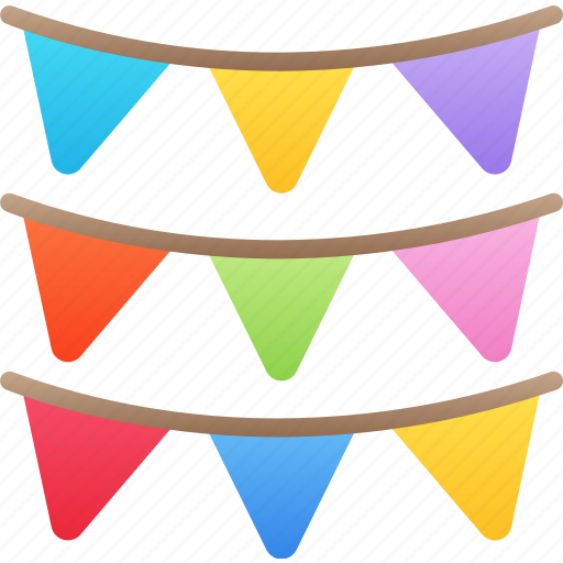 Bunting, celebration, december, holidays, new years icon - Download on Iconfinder
