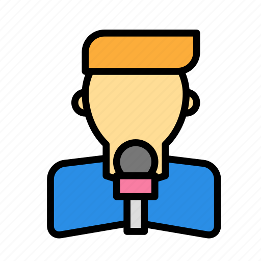 Announce, call, interviewer, male, notify icon - Download on Iconfinder