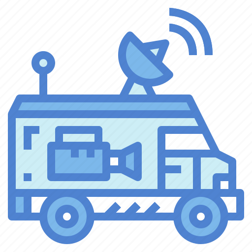 Communications, news, satellite, van icon - Download on Iconfinder