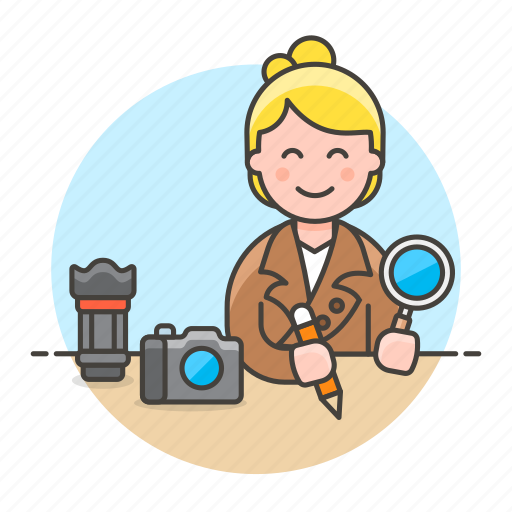 Photographer, news, writer, journalist, camera, clipboard, pen icon - Download on Iconfinder