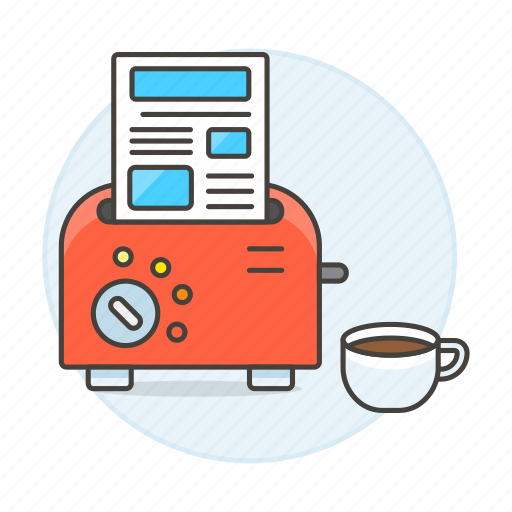 Breakfast, coffee, cup, editorial, fresh, morning, news icon - Download on Iconfinder