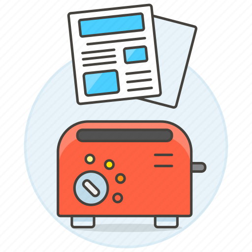 Toaster, press, news, editorial, subscription, newspaper, morning icon - Download on Iconfinder