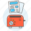 toaster, press, news, editorial, subscription, newspaper, morning, newsprint, paper 