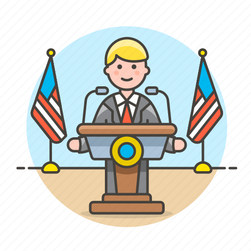 Candidate, male, news, nominee, podium, rostrum, speak icon - Download on Iconfinder