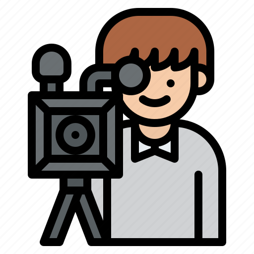 Camera, man, news, recording, video icon - Download on Iconfinder